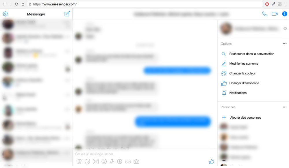 facebook messenger web app